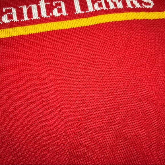 RARE VINTAGE Atlanta Hawks Cliff Engle Sweater NBA Basketball 1980s 1990s Large - Picture 5 of 10